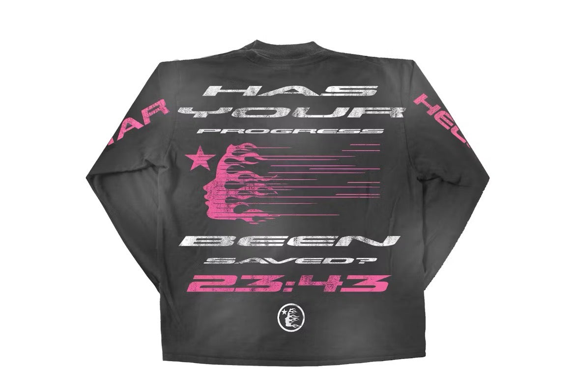 Hellstar QR Christ Long Sleeve Tee in black.