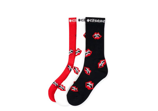 Chrome Hearts 3-Pack Chomper Socks Multicolor.