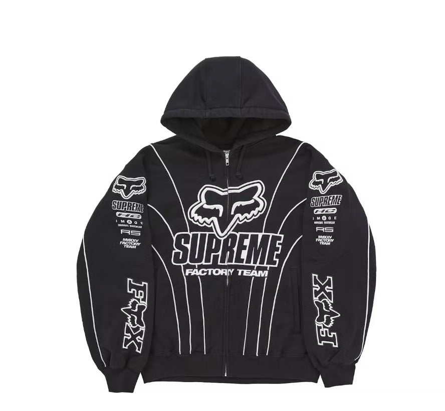 Supreme Fox Racing Zip-Up Hooded Sweatshirt